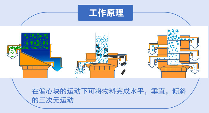 圓形旋振篩不同物料篩分簡圖展示